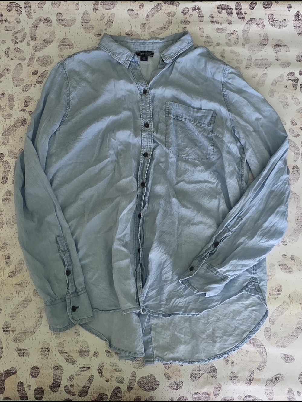 Lucky Brand Chambray Casual Button-Front Shirt